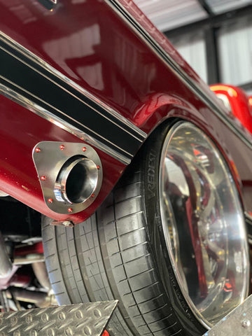 Exhaust Side Exit Plate – Twin Bezel Trim Cover & Fender Protector For 4x4 & Hot Rod